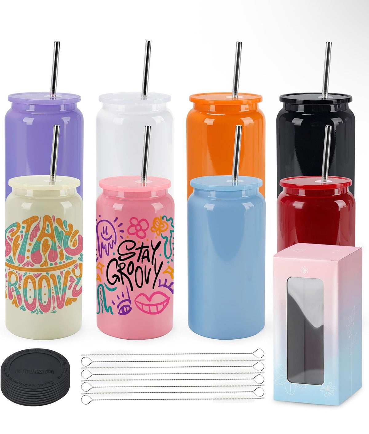 16oz stainless steel only white and red available