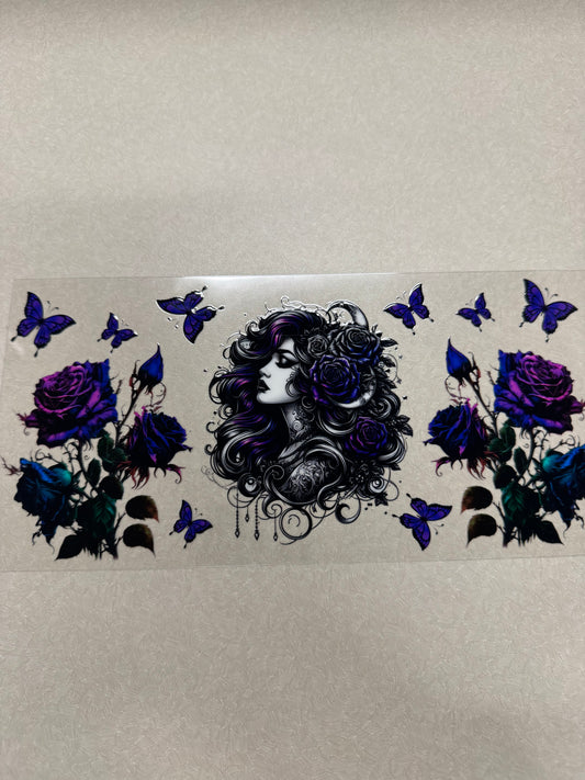 Gothic roses and butterfly