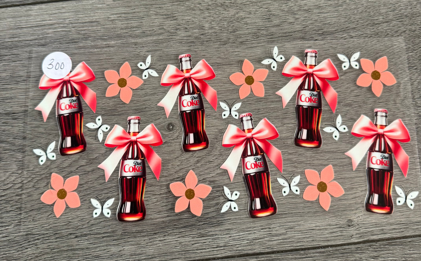 Diet Coke bottles with bows