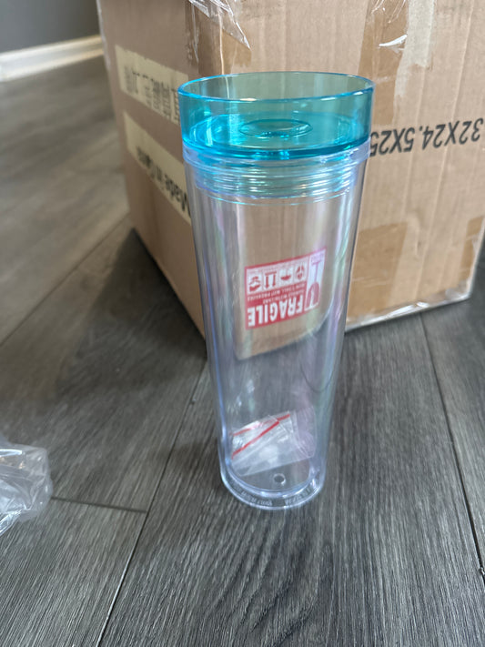 16oz colored lid blue