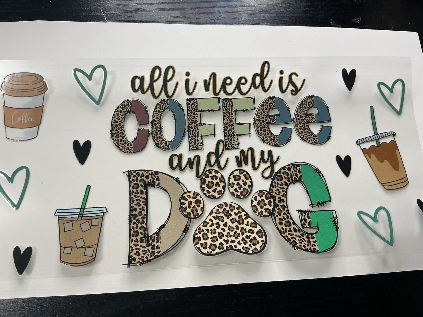 Dog and coffee
