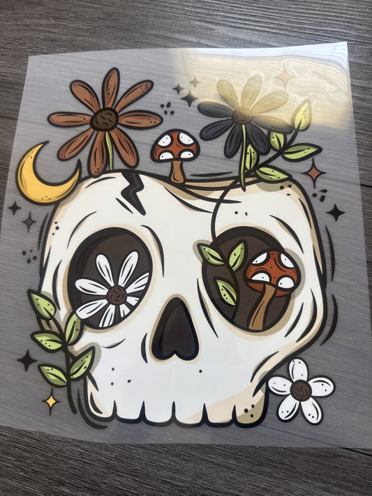 Skull with moon transfer