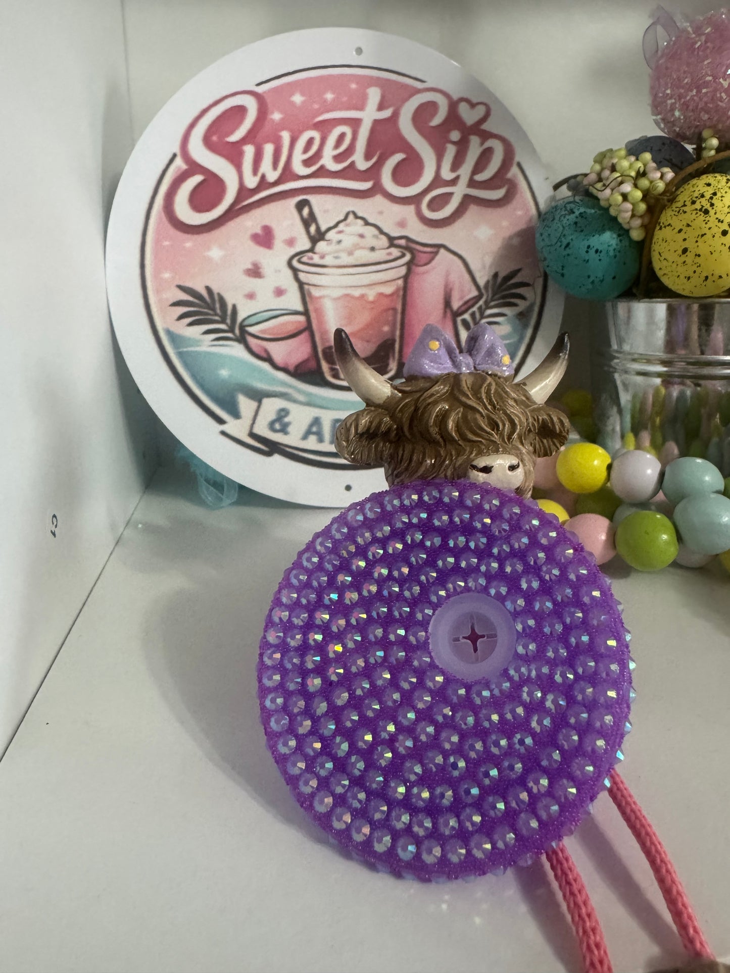 Purple bling lid