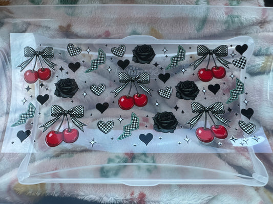 Cherry and black roses