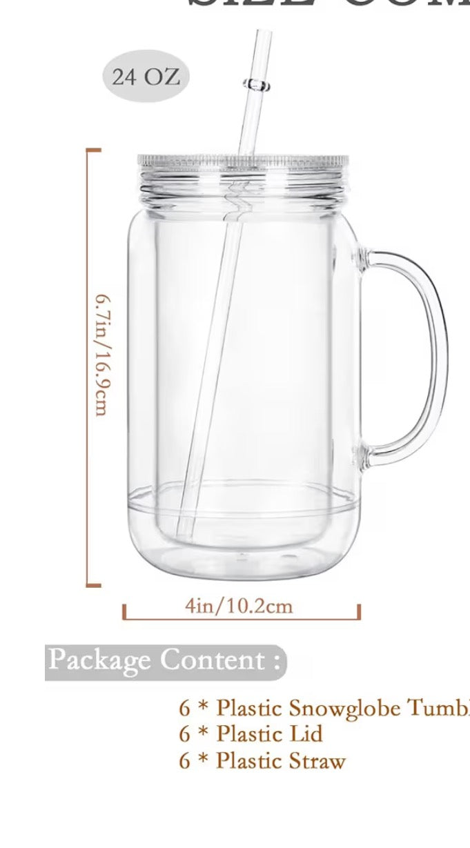 24 oz snow globe mug