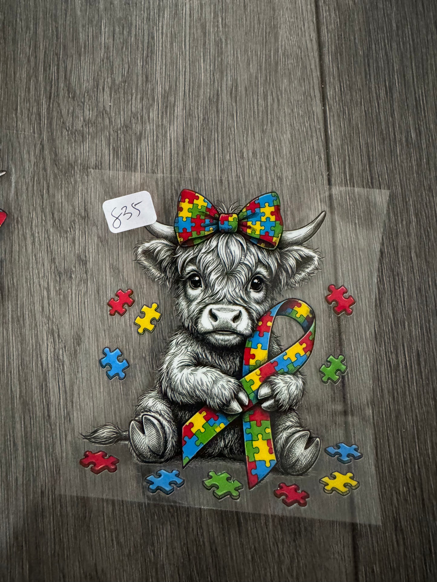Highland cow autism awareness