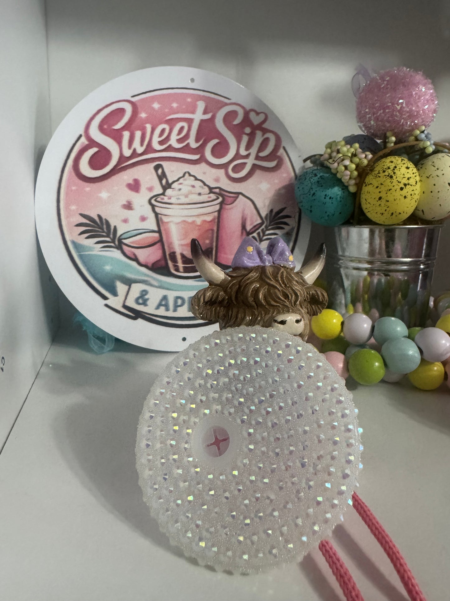 White bling lid