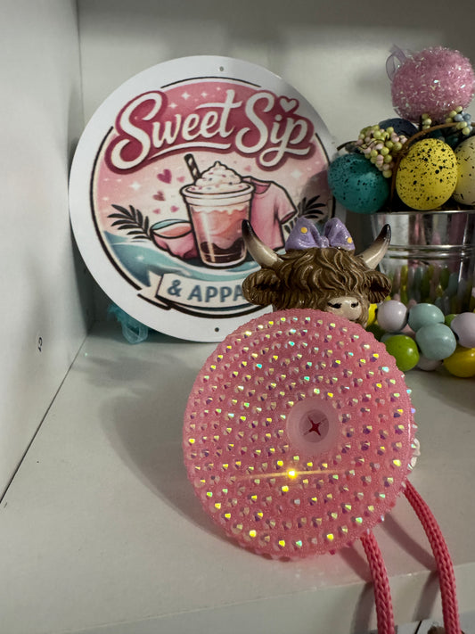 Light pink bling lid