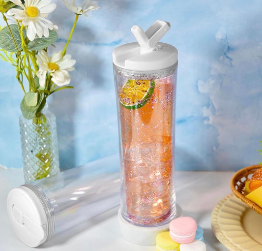 20oz flip straw clear top