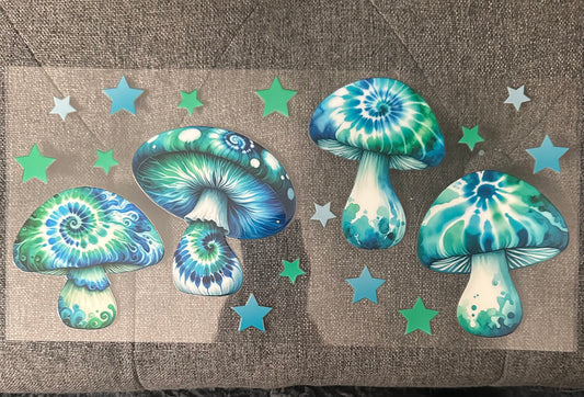 Blue Tie Dye Mushroom