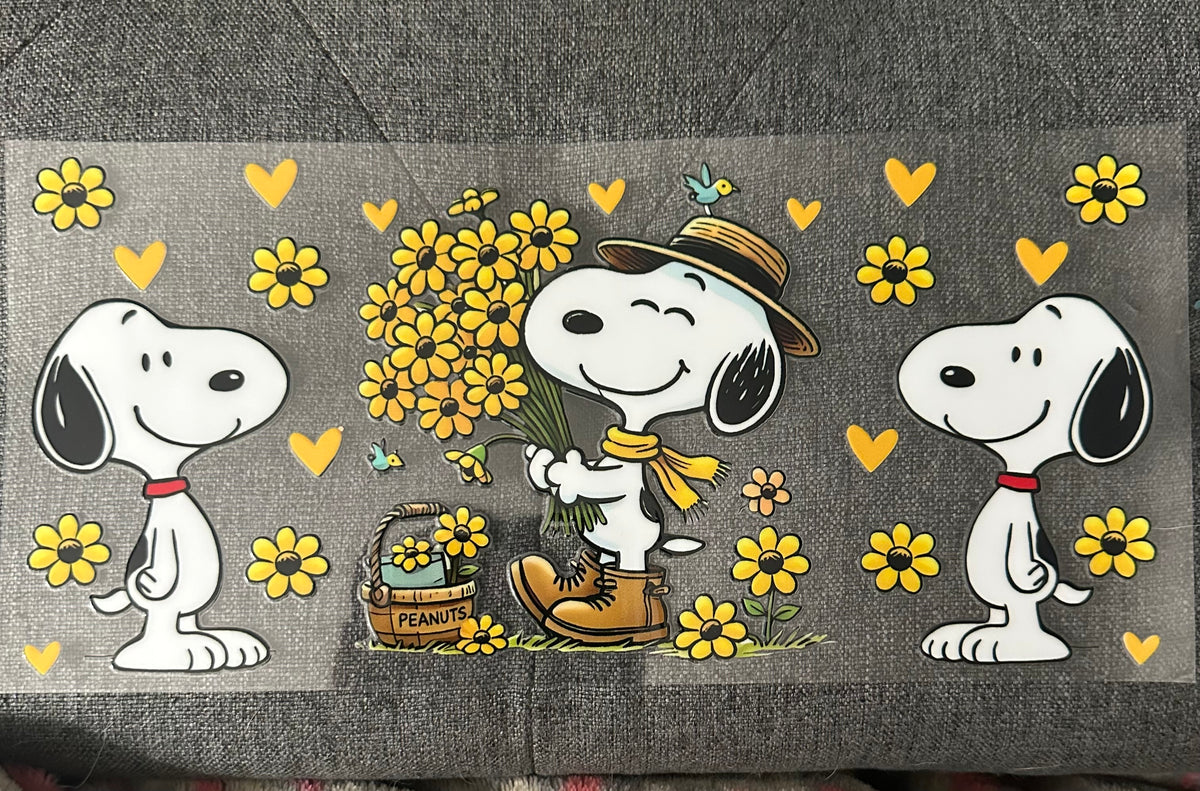 Snoopy & Yellow Flowers
