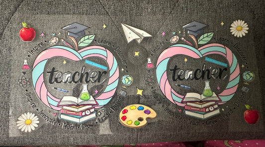 Pink/Blue Apple Teacher