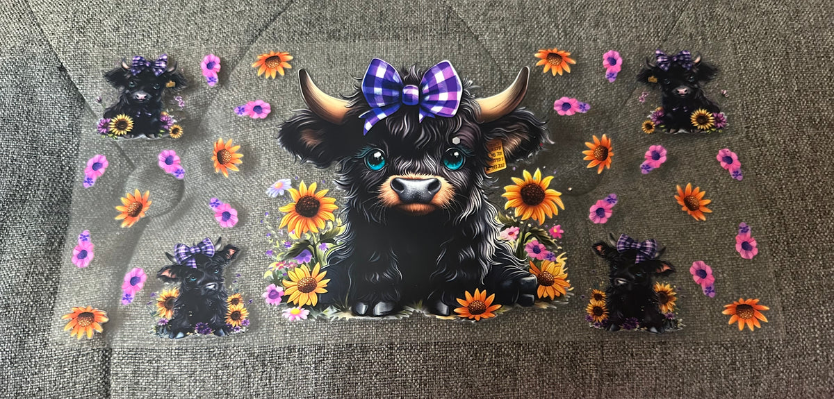 Purple Bow Cow