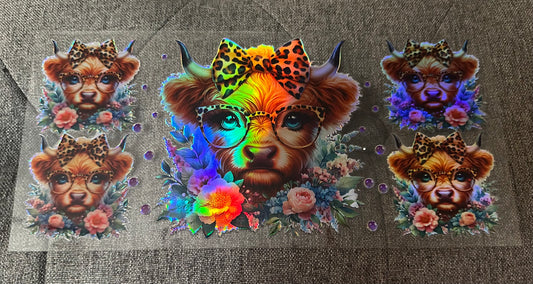 Holographic Cheetah/Flower Cow