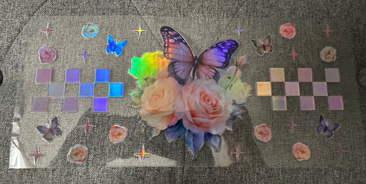 Holographic Butterly & Rose
