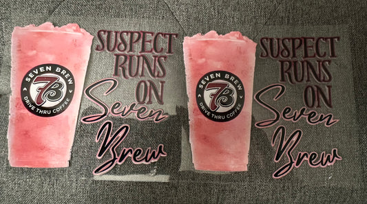 Runs On 7 Brew - Pink