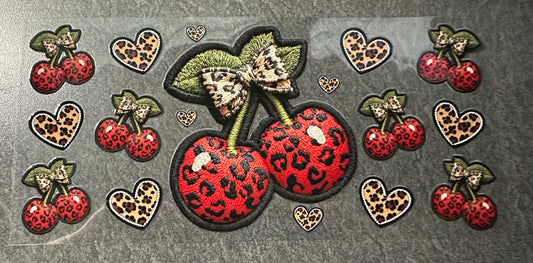 Embroidered Cherries