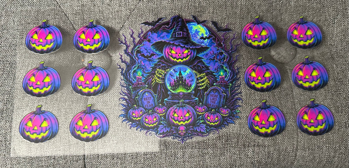 Neon Haunted Pumpkins