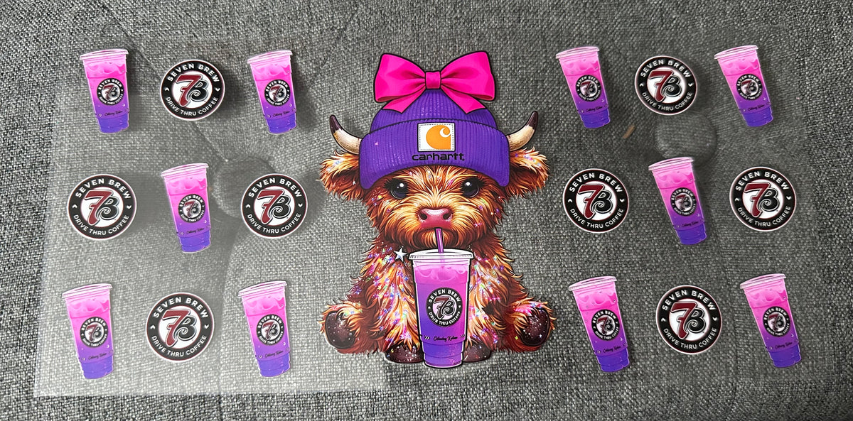 Pink/Purple 7 Brew Cow