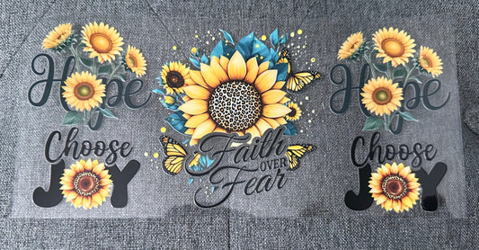Faith Over Fear Sunflower