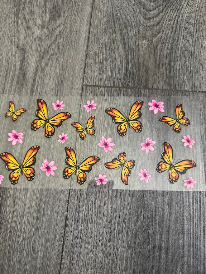 Pink Flower Butterfly