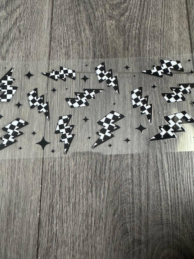 Checkered Lightning Bolts