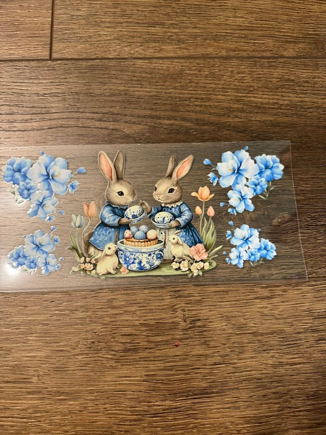 Blue Flower Rabbits