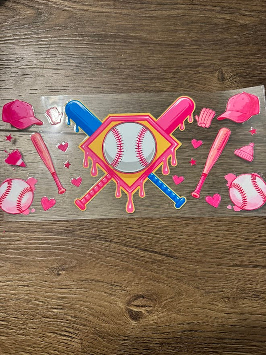 Pink/Blue Baseball