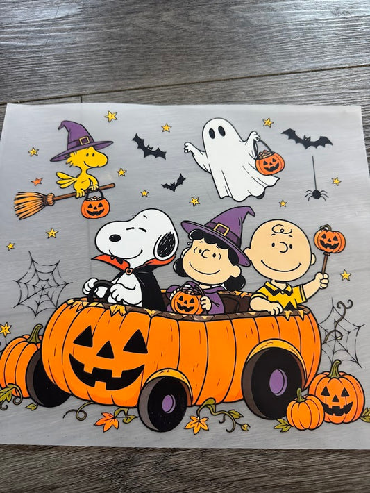 Snoopy Pumpkin Car