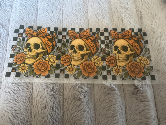 Pumpkin Headband Skull