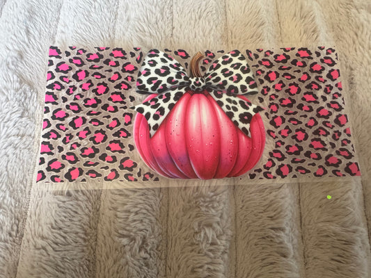 Pink Cheetah Pumpkin